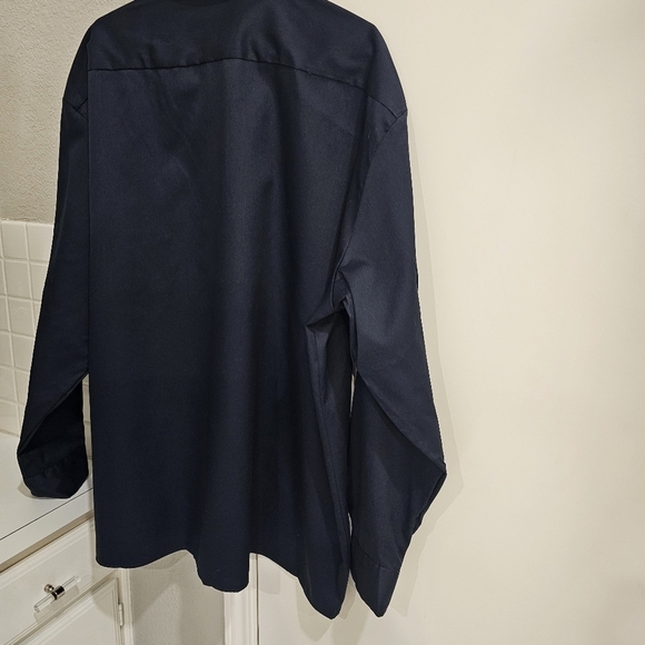 NWT Men's Dickies Temp Control Essential Long Sleeved Work Shirt 3XL Navy Blue - Picture 8 of 11